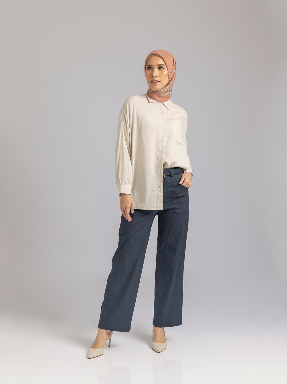 NUNA TOP PLAIN KHAKI