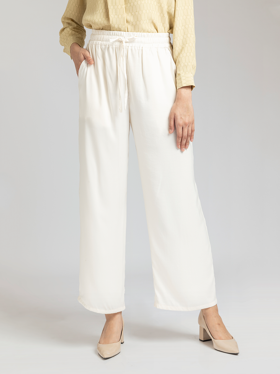 ZURA PANTS PLAIN IVORY – Kami Idea