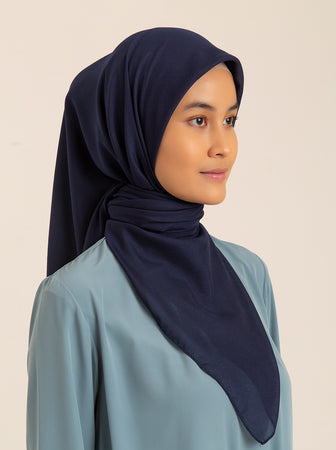 AIRY VOILE SCARF PLAIN OCEAN NIGHT