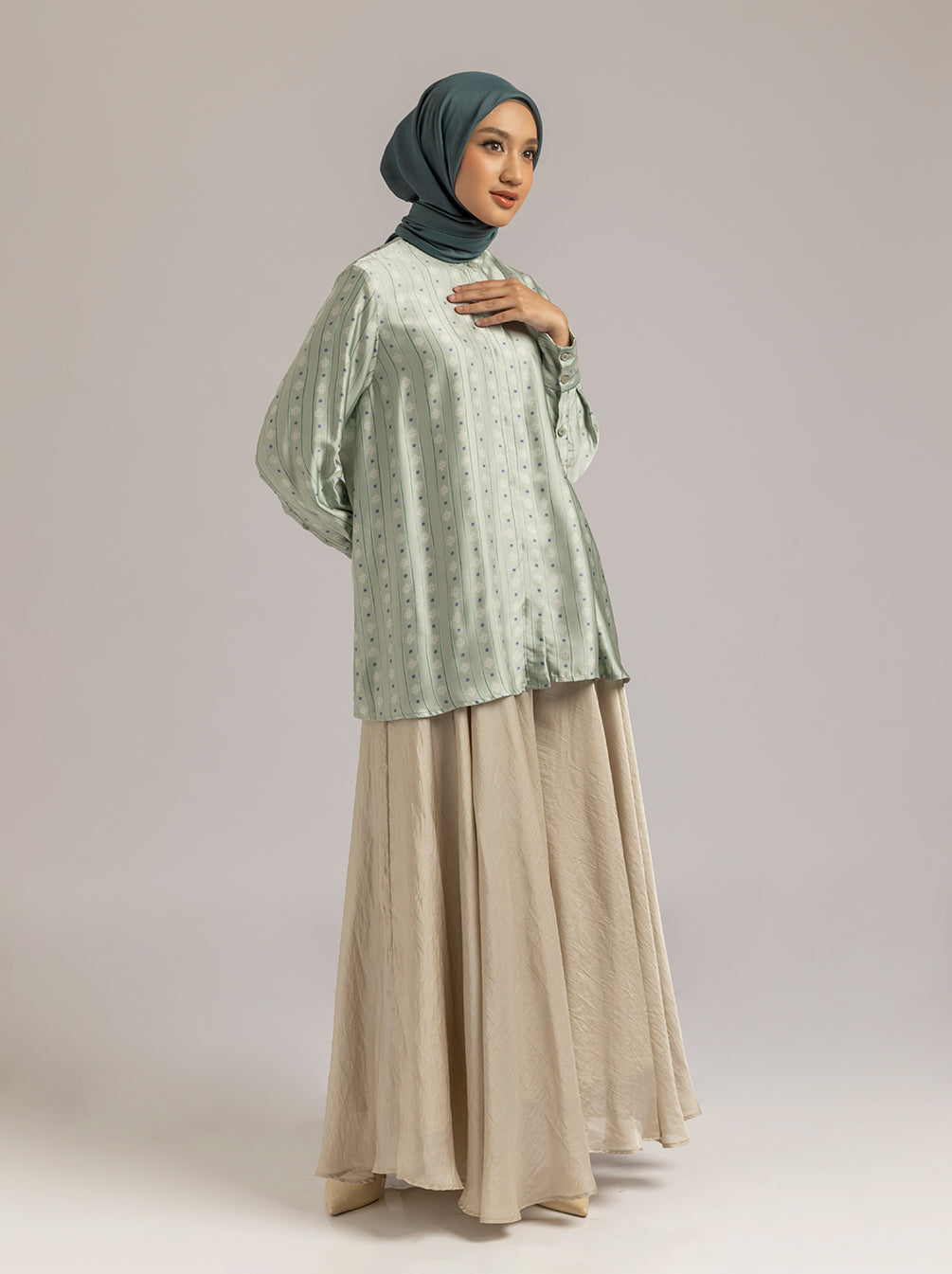 CHERIE TOP MISTED GREEN