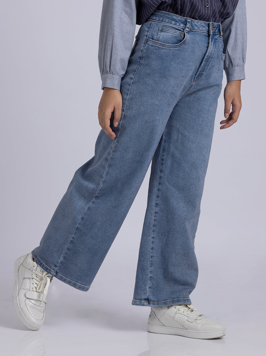 CIELO JEANS PANTS PLAIN LIGHT BLUE – Kami Idea