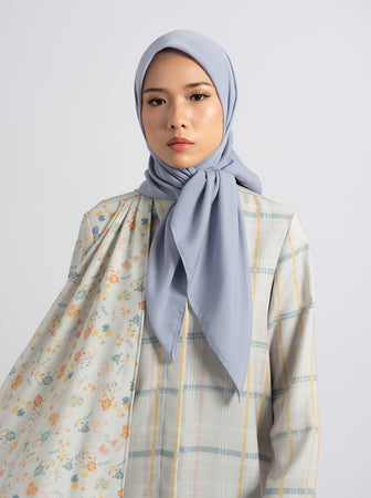DELUXE VOILE SCARF ICY GREY