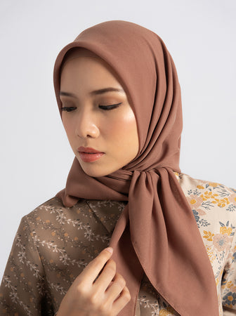 DELUXE VOILE SCARF TAN