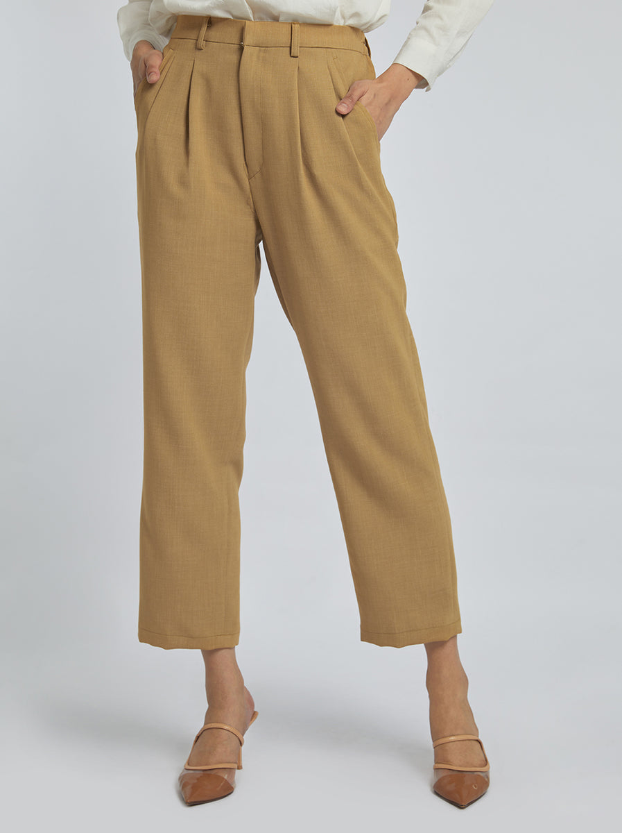 MARLOW PANTS PLAIN CAMEL – Kami Idea