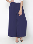 NEW BASIC PALLAZO PLAIN NAVY