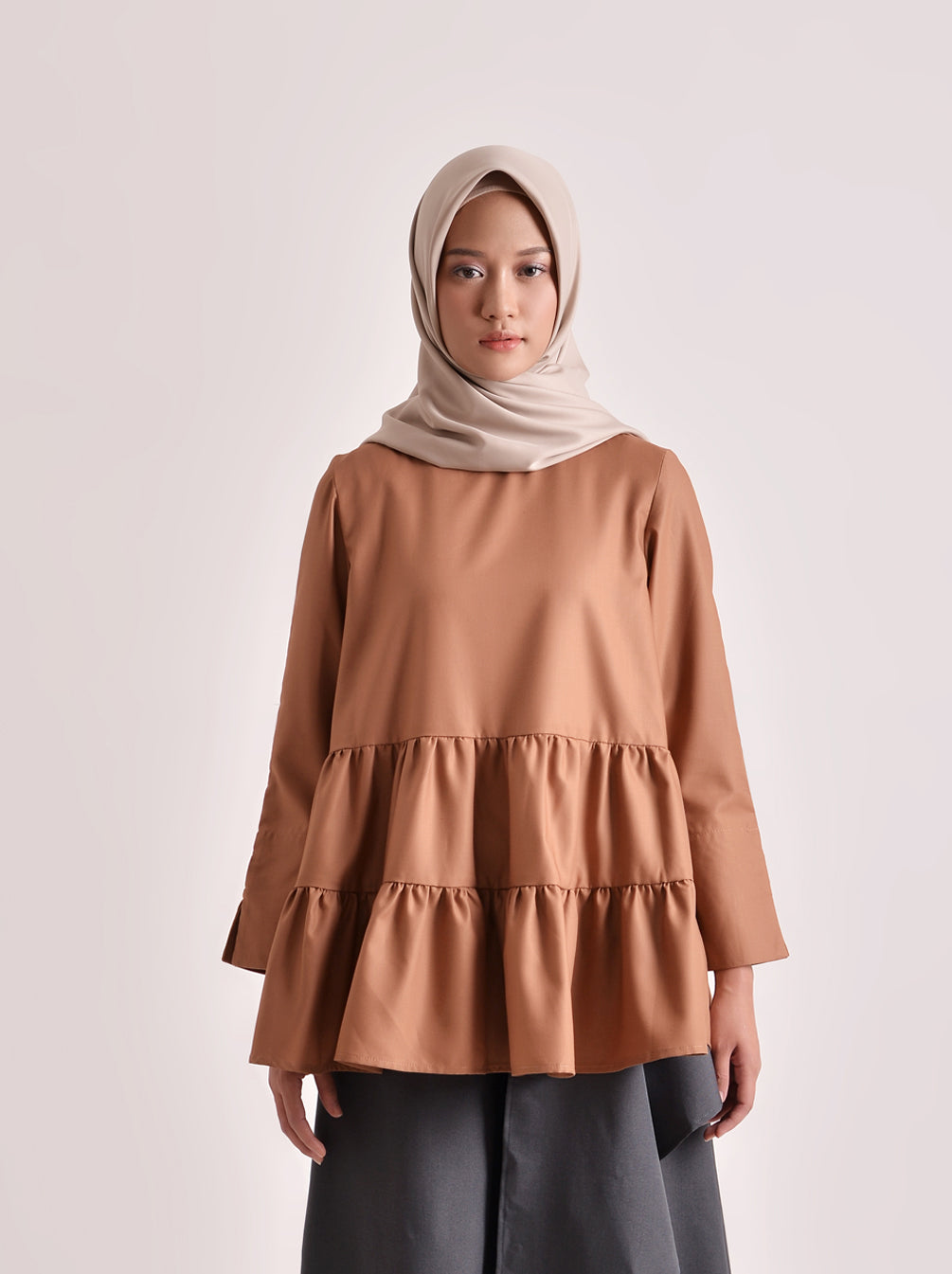 SHALA TOP PLAIN BROWN